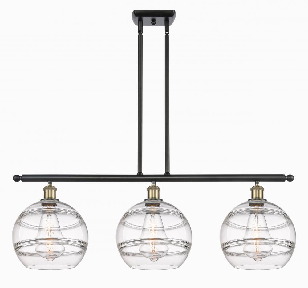 Rochester - 3 Light - 37 inch - Black Antique Brass - Cord hung - Island Light