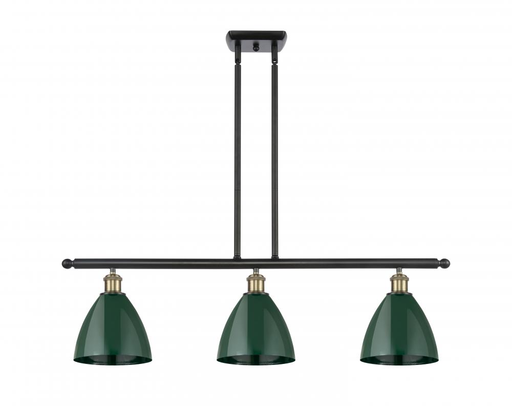 Plymouth - 3 Light - 36 inch - Black Antique Brass - Cord hung - Island Light