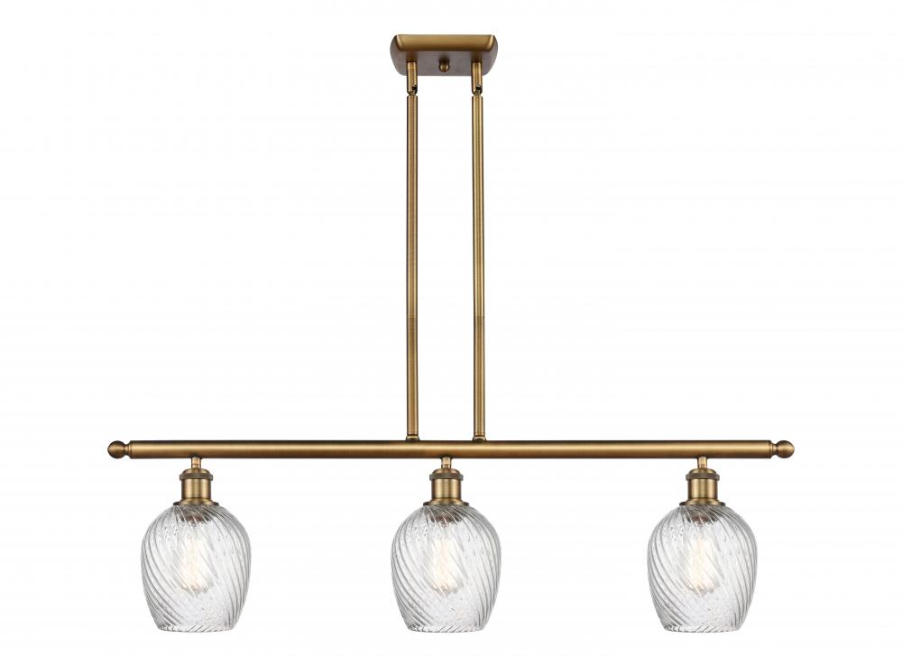 Salina - 3 Light - 36 inch - Brushed Brass - Cord hung - Island Light