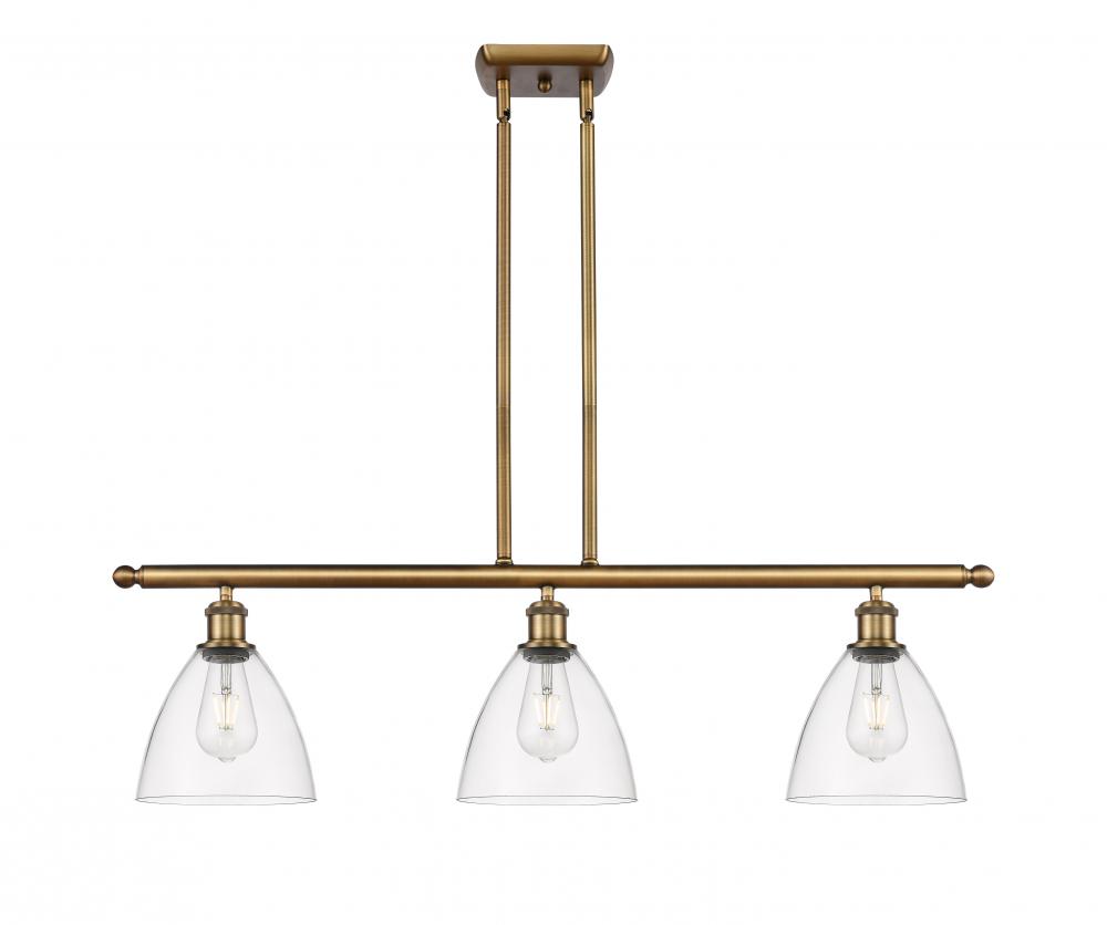 Bristol - 3 Light - 36 inch - Brushed Brass - Cord hung - Island Light