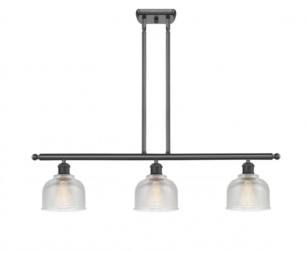 Dayton - 3 Light - 36 inch - Matte Black - Cord hung - Island Light