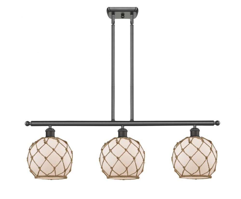 Farmhouse Rope - 3 Light - 36 inch - Oil Rubbed Bronze - Cord hung - Island Light