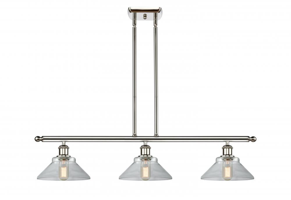 Orwell - 3 Light - 36 inch - Polished Nickel - Cord hung - Island Light