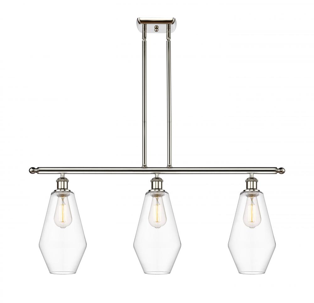 Cindyrella - 3 Light - 36 inch - Polished Nickel - Cord hung - Island Light