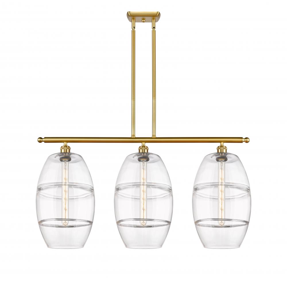 Vaz - 3 Light - 37 inch - Satin Gold - Cord hung - Island Light