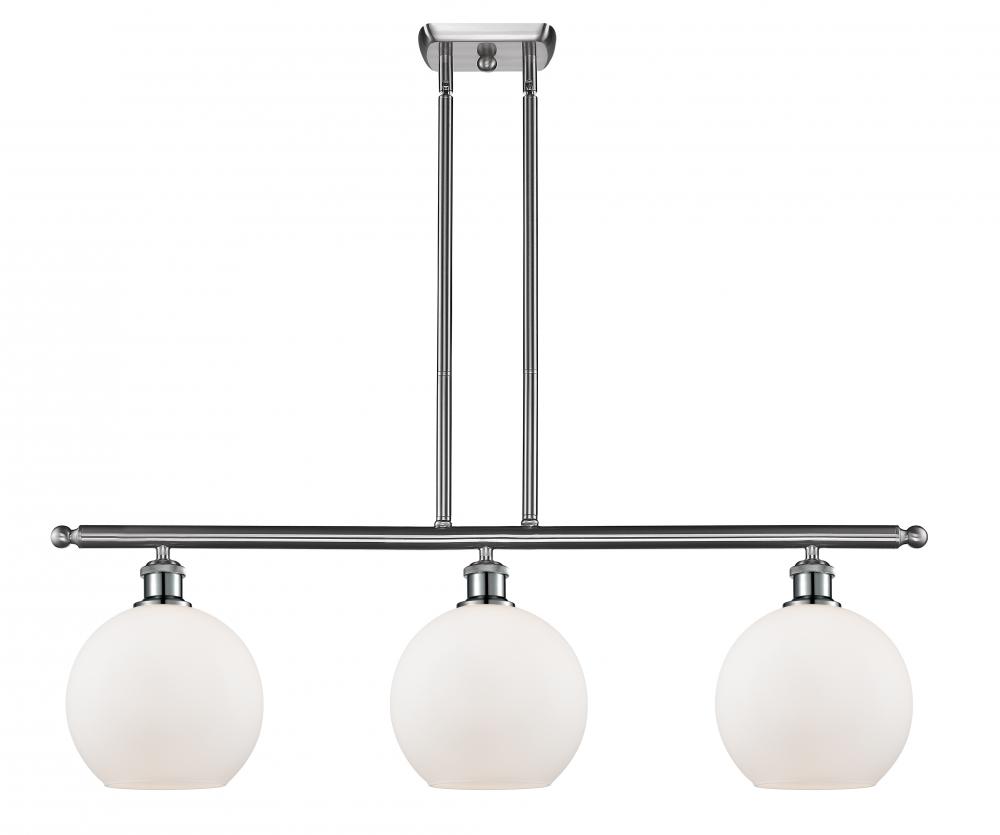 Athens - 3 Light - 36 inch - Brushed Satin Nickel - Cord hung - Island Light