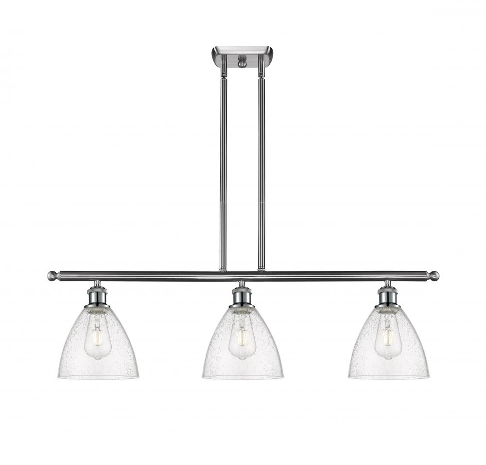 Bristol - 3 Light - 36 inch - Brushed Satin Nickel - Cord hung - Island Light