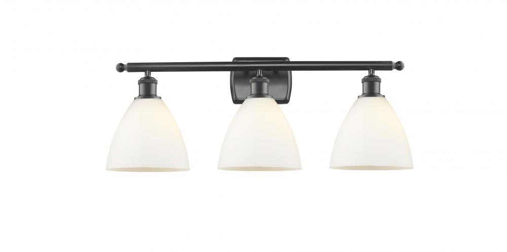 Bristol - 3 Light - 28 inch - Matte Black - Bath Vanity Light