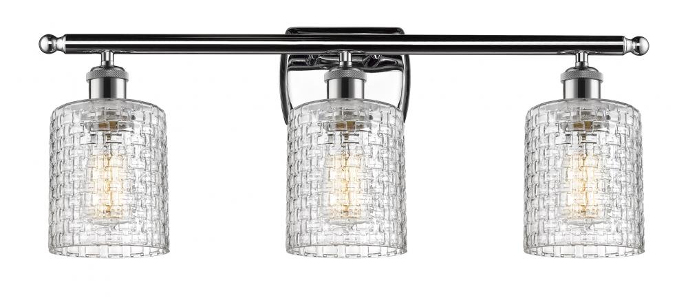 Cobbleskill - 3 Light - 25 inch - Polished Chrome - Bath Vanity Light