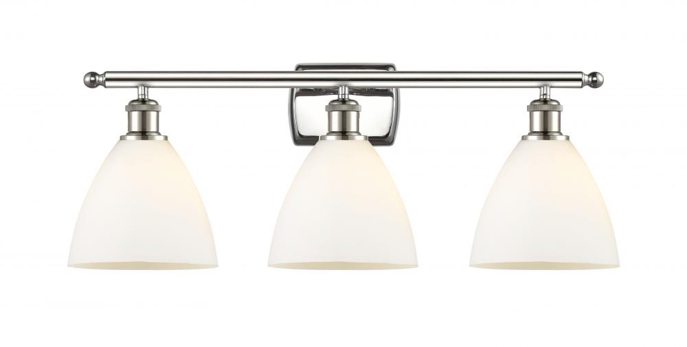 Bristol - 3 Light - 28 inch - Polished Nickel - Bath Vanity Light