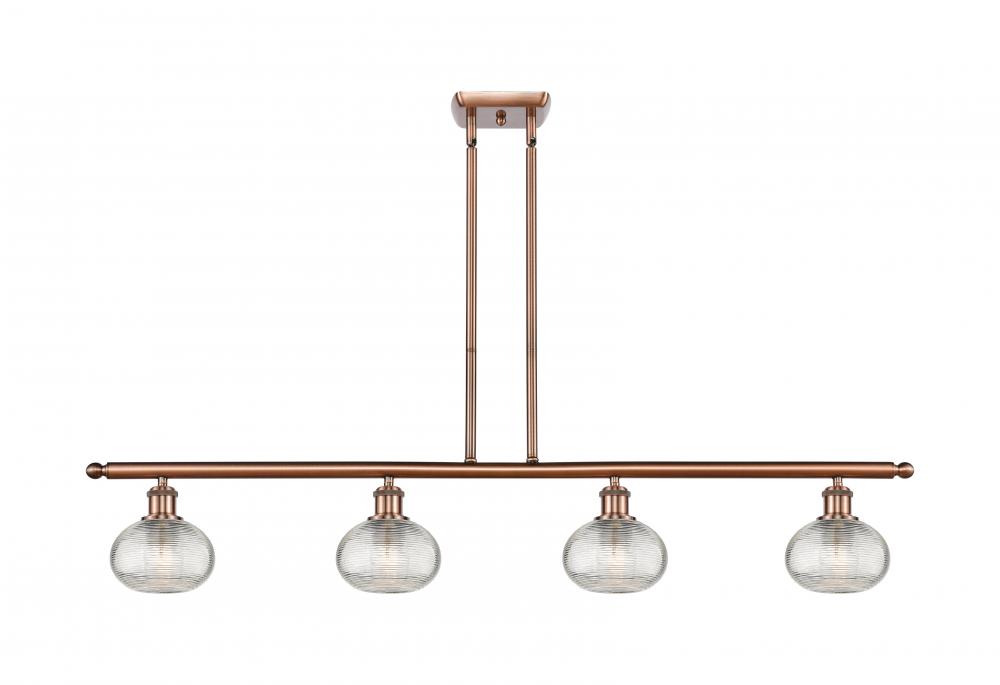 Ithaca - 4 Light - 48 inch - Antique Copper - Cord hung - Island Light