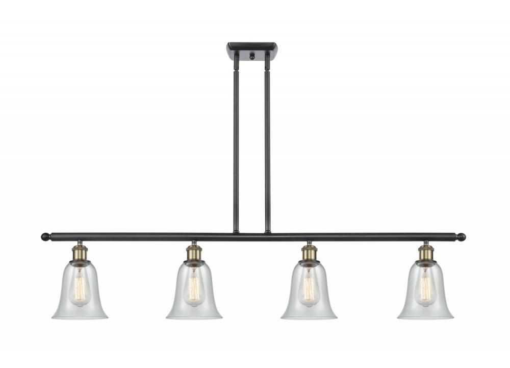 Hanover - 4 Light - 48 inch - Black Antique Brass - Cord hung - Island Light