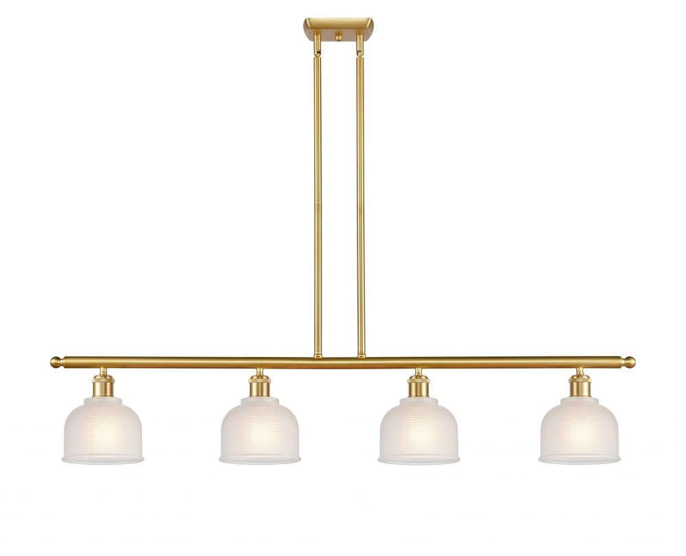 Dayton - 4 Light - 48 inch - Satin Gold - Cord hung - Island Light