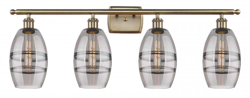 Vaz - 4 Light - 36 inch - Antique Brass - Bath Vanity Light