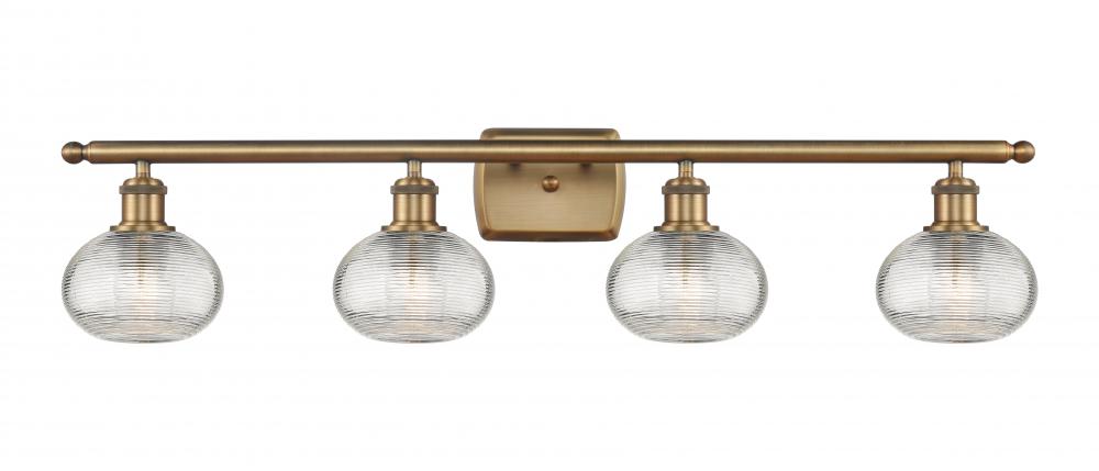 Ithaca - 4 Light - 36 inch - Brushed Brass - Bath Vanity Light