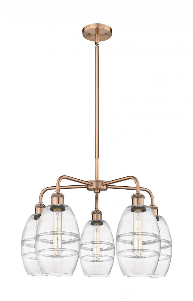 Vaz - 5 Light - 24 inch - Antique Copper - Chandelier