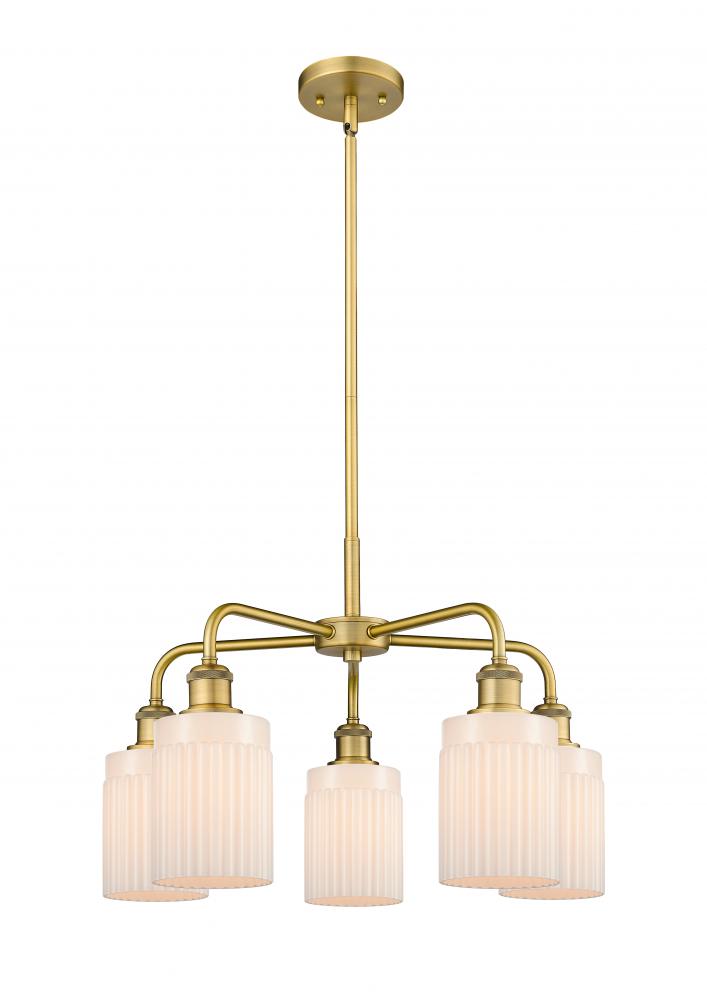 Hadley - 5 Light - 23 inch - Brushed Brass - Chandelier