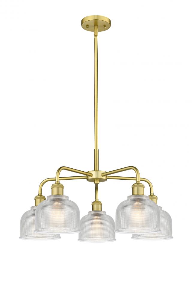 Dayton - 5 Light - 24 inch - Satin Gold - Chandelier