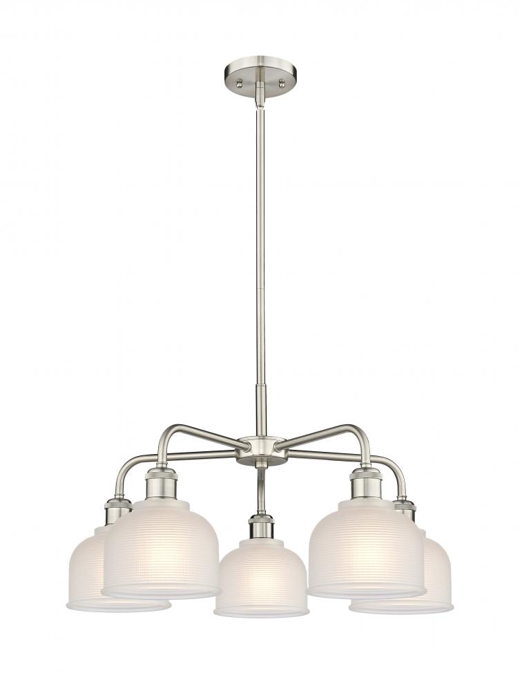 Dayton - 5 Light - 24 inch - Satin Nickel - Chandelier