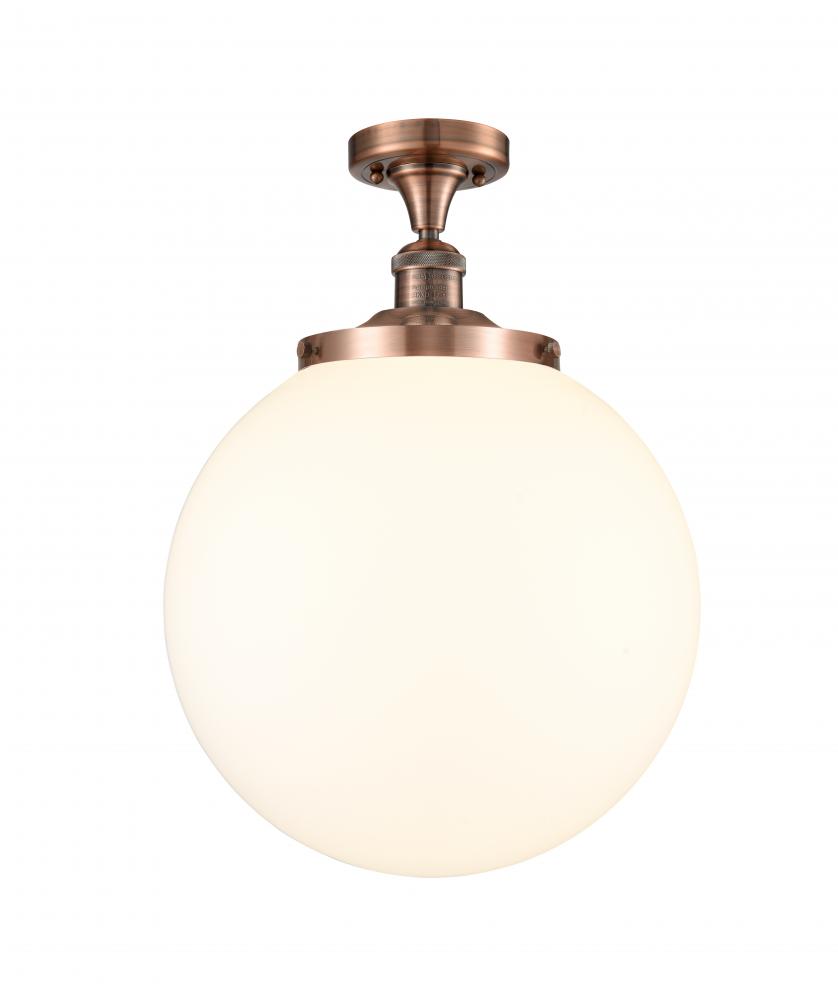 Beacon - 1 Light - 14 inch - Antique Copper - Semi-Flush Mount