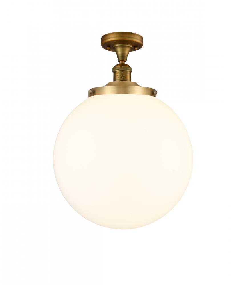 Beacon - 1 Light - 14 inch - Brushed Brass - Semi-Flush Mount