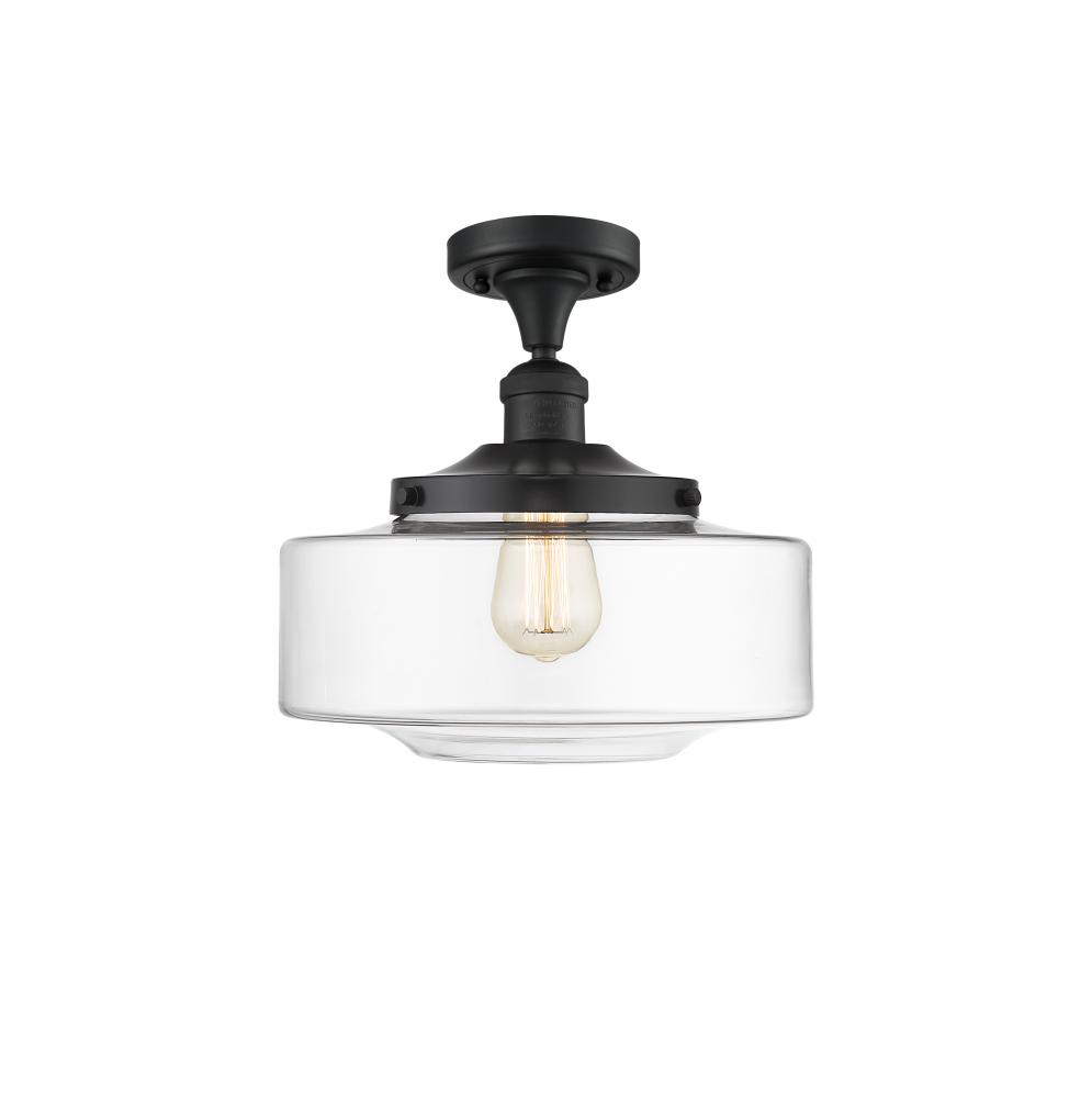 Bridgeton - 1 Light - 12 inch - Matte Black - Semi-Flush Mount