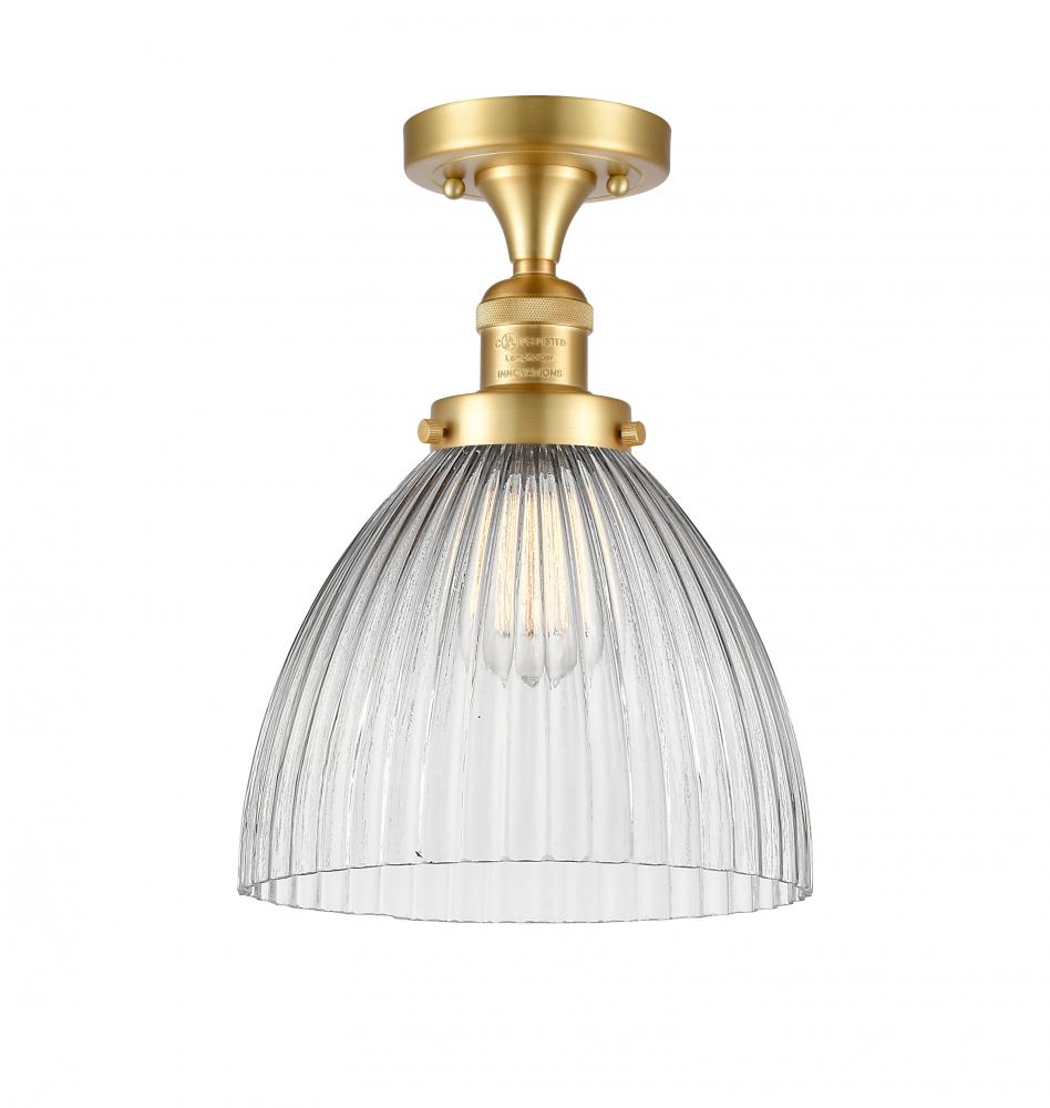 Seneca Falls - 1 Light - 10 inch - Satin Gold - Semi-Flush Mount