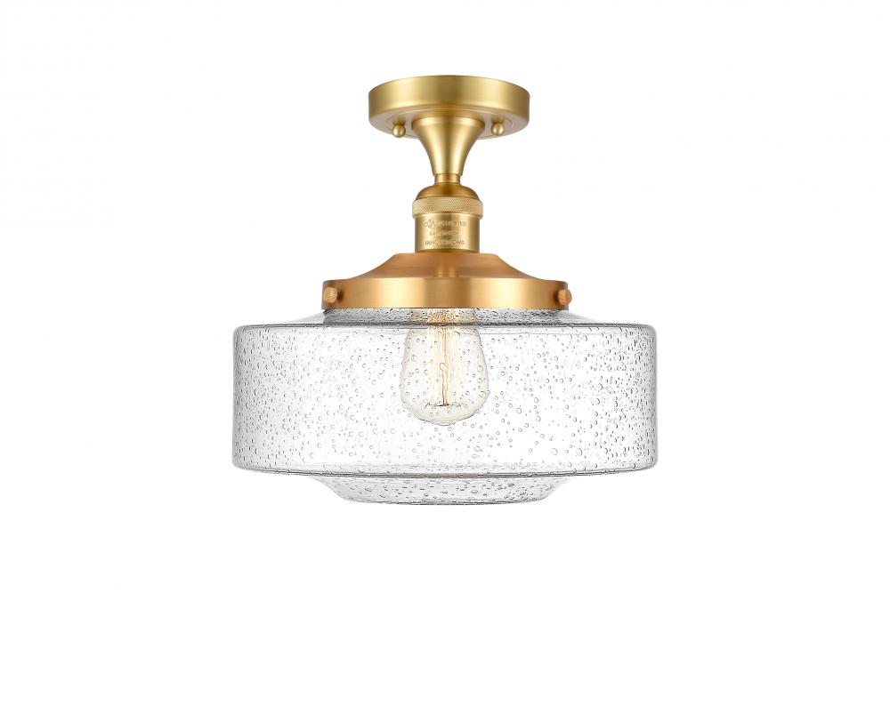 Bridgeton - 1 Light - 12 inch - Satin Gold - Semi-Flush Mount