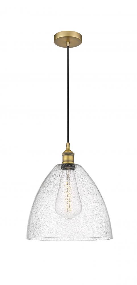 Bristol - 1 Light - 12 inch - Brushed Brass - Cord hung - Mini Pendant