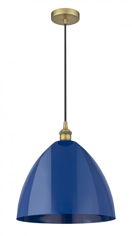 Plymouth - 1 Light - 16 inch - Brushed Brass - Cord hung - Mini Pendant