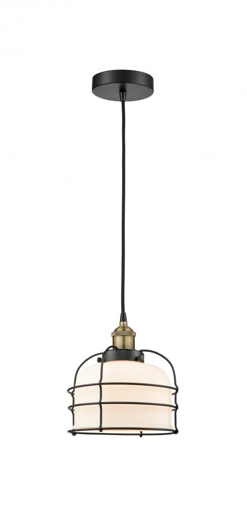 Bell Cage - 1 Light - 9 inch - Satin Nickel - Mini Pendant