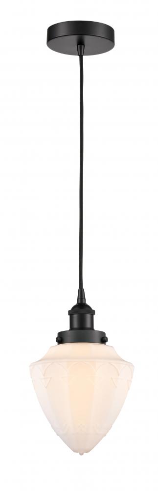 Bullet - 1 Light - 7 inch - Matte Black - Cord hung - Mini Pendant