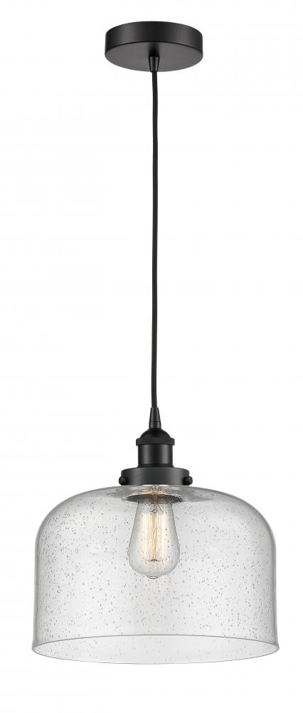 Bell - 1 Light - 12 inch - Matte Black - Cord hung - Mini Pendant