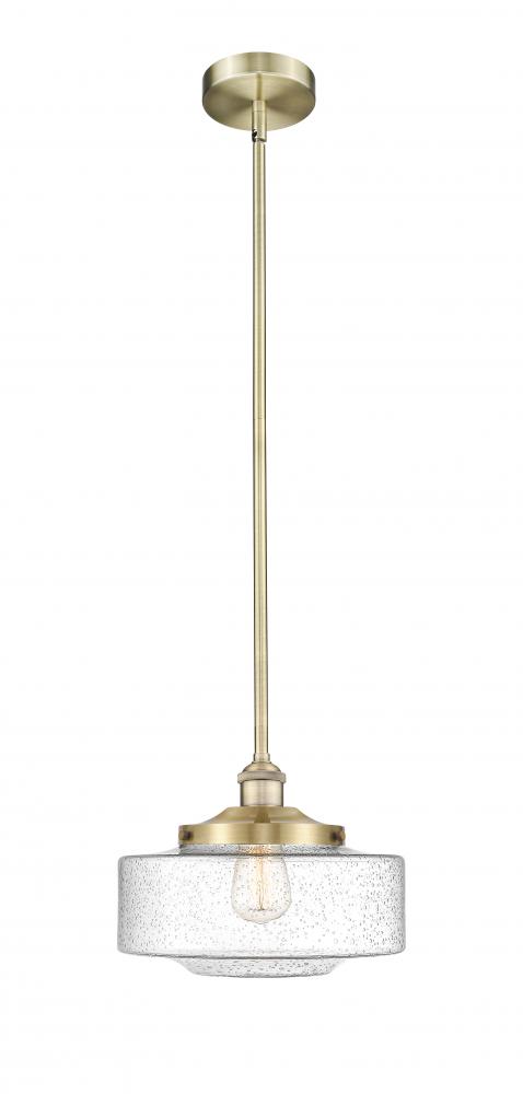 Bridgeton - 1 Light - 12 inch - Antique Brass - Stem Hung - Mini Pendant