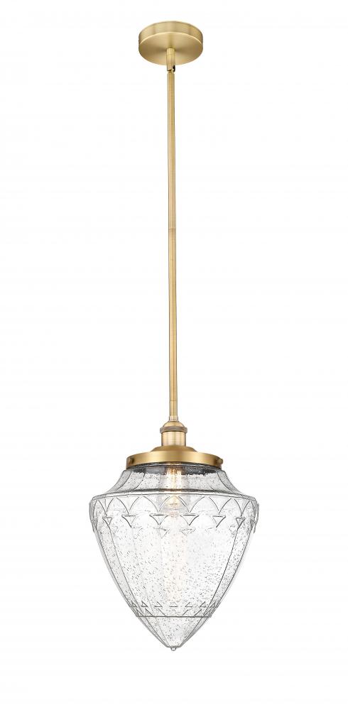 Bridgeton - 1 Light - 12 inch - Brushed Brass - Stem Hung - Mini Pendant