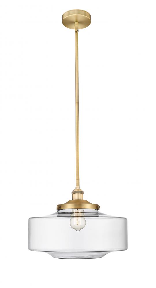 Bridgeton - 1 Light - 12 inch - Brushed Brass - Stem Hung - Mini Pendant