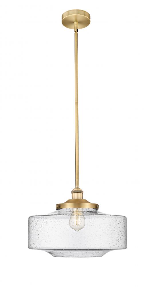 Bridgeton - 1 Light - 12 inch - Brushed Brass - Stem Hung - Mini Pendant