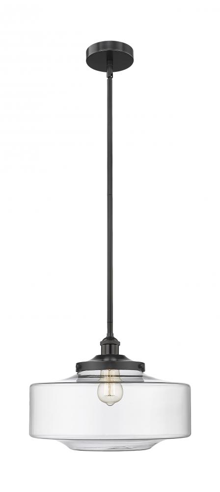 Bridgeton - 1 Light - 12 inch - Matte Black - Stem Hung - Mini Pendant