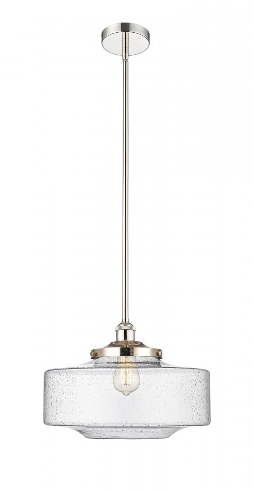 Bridgeton - 1 Light - 12 inch - Polished Nickel - Stem Hung - Mini Pendant