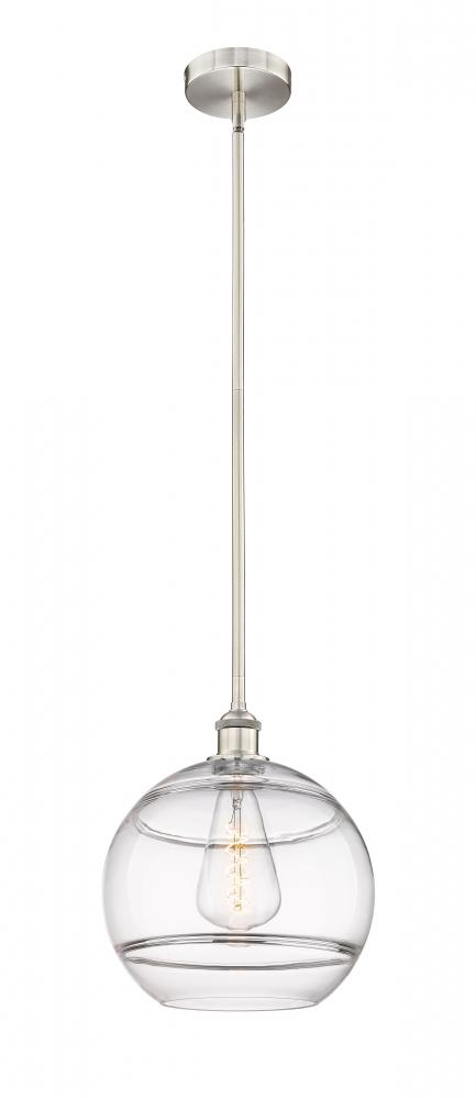 Rochester - 1 Light - 12 inch - Brushed Satin Nickel - Cord hung - Mini Pendant