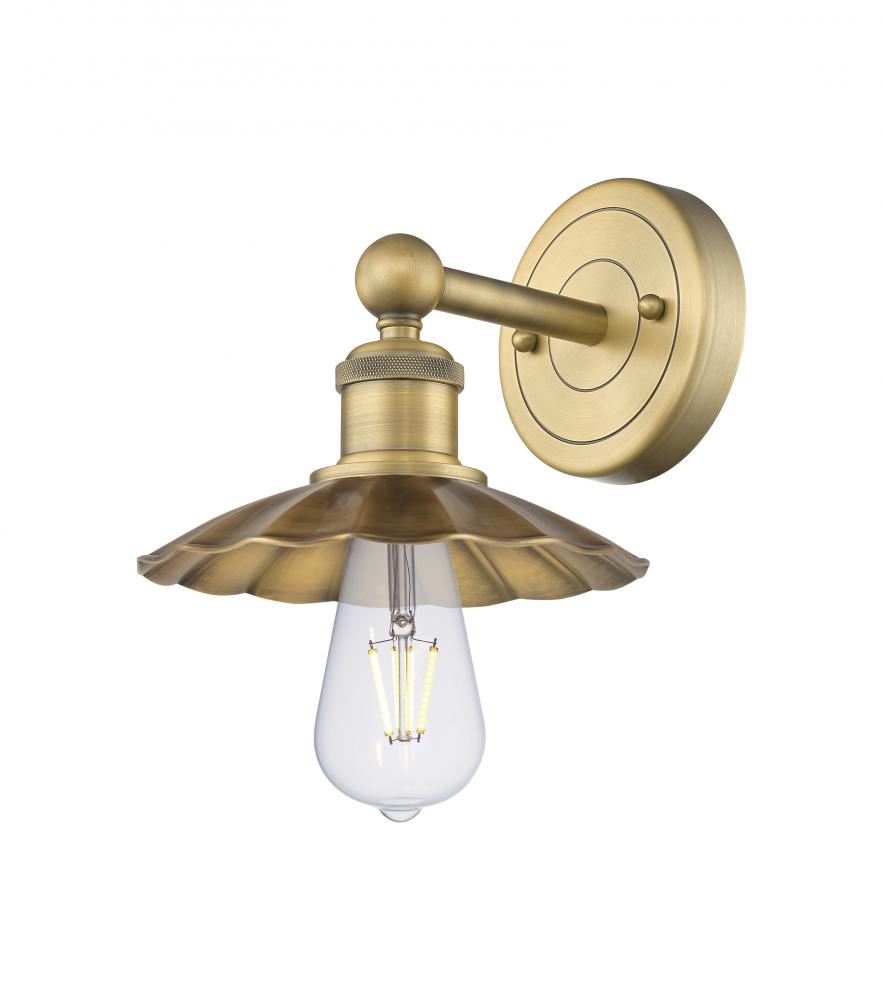 Scallop - 1 Light - 8 inch - Brushed Brass - Sconce