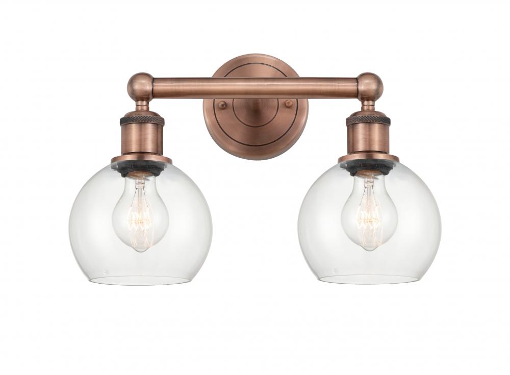 Athens - 2 Light - 15 inch - Antique Copper - Bath Vanity Light