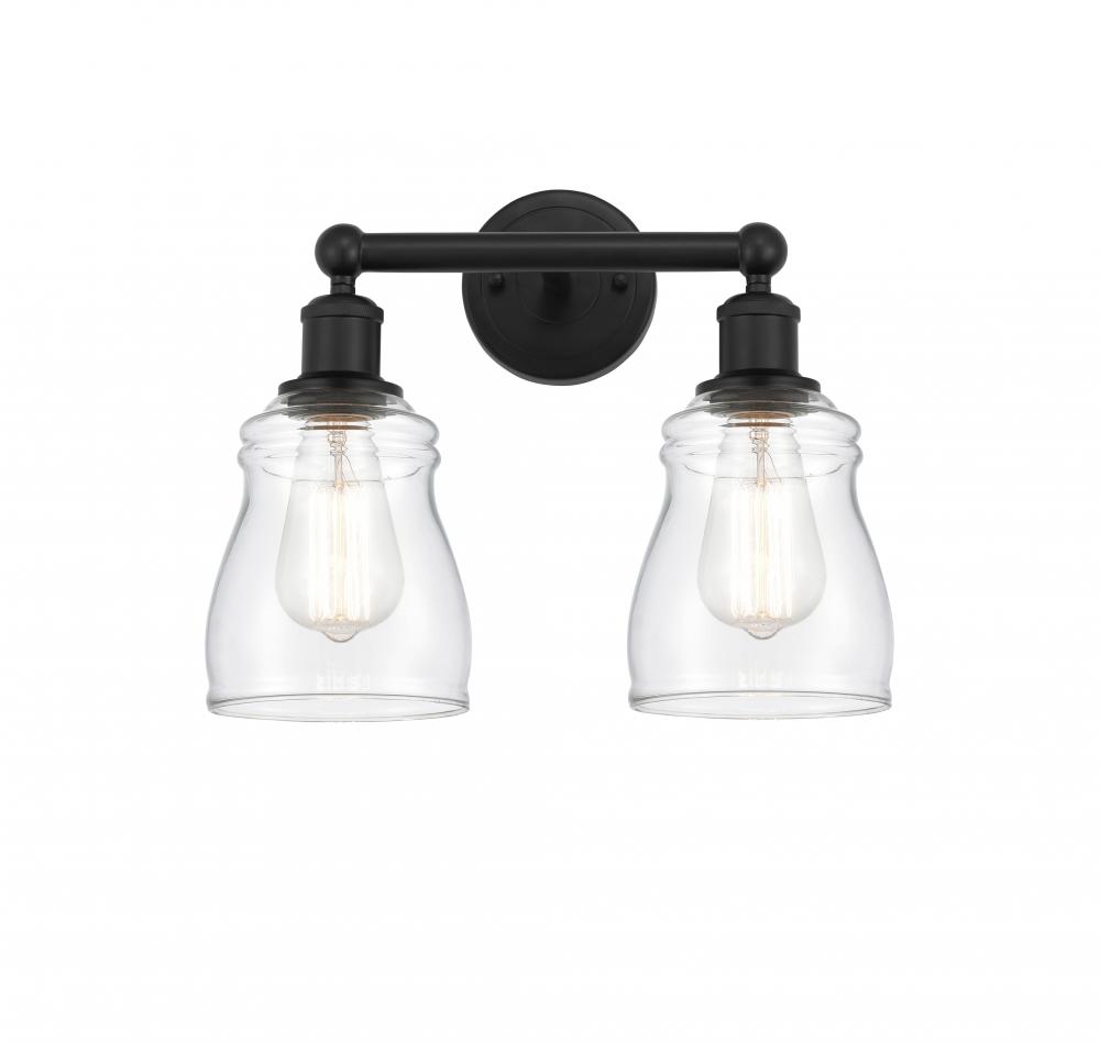 Ellery - 2 Light - 14 inch - Matte Black - Bath Vanity Light