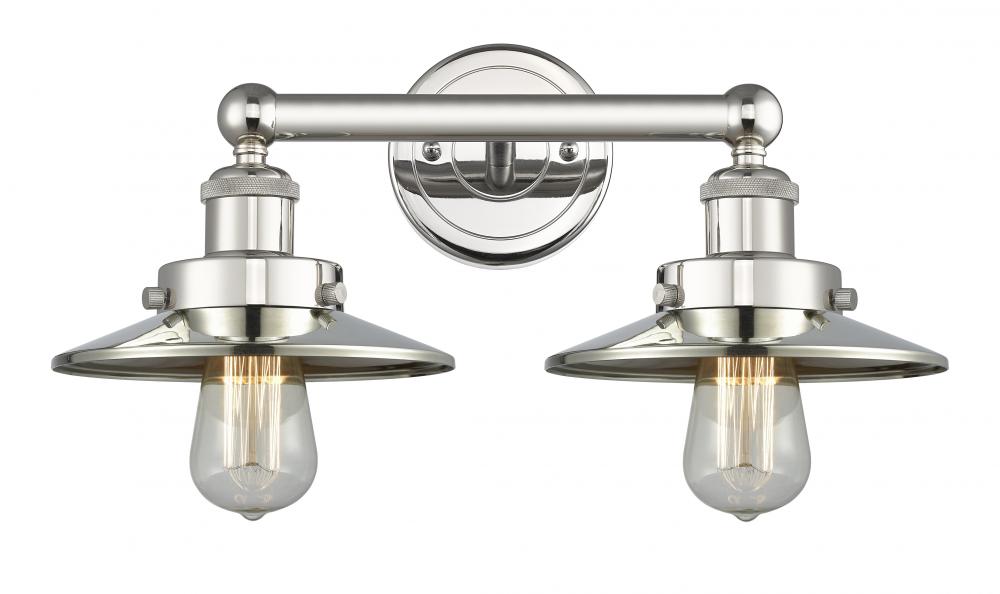 Edison - 2 Light - 17 inch - Polished Nickel - Bath Vanity Light