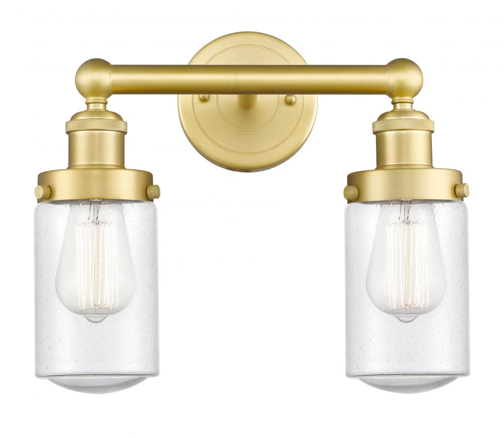 Dover - 2 Light - 14 inch - Satin Gold - Bath Vanity Light