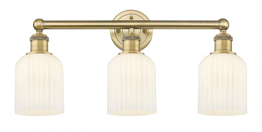 Bridal Veil - 3 Light - 23 inch - Brushed Brass - Bath Vanity Light