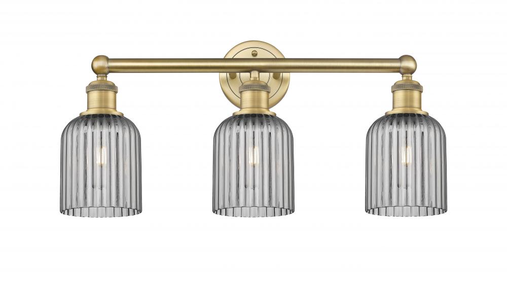 Bridal Veil - 3 Light - 23 inch - Brushed Brass - Bath Vanity Light