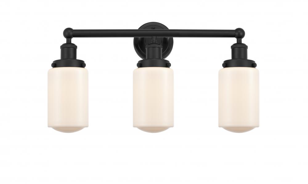 Dover - 3 Light - 23 inch - Matte Black - Bath Vanity Light