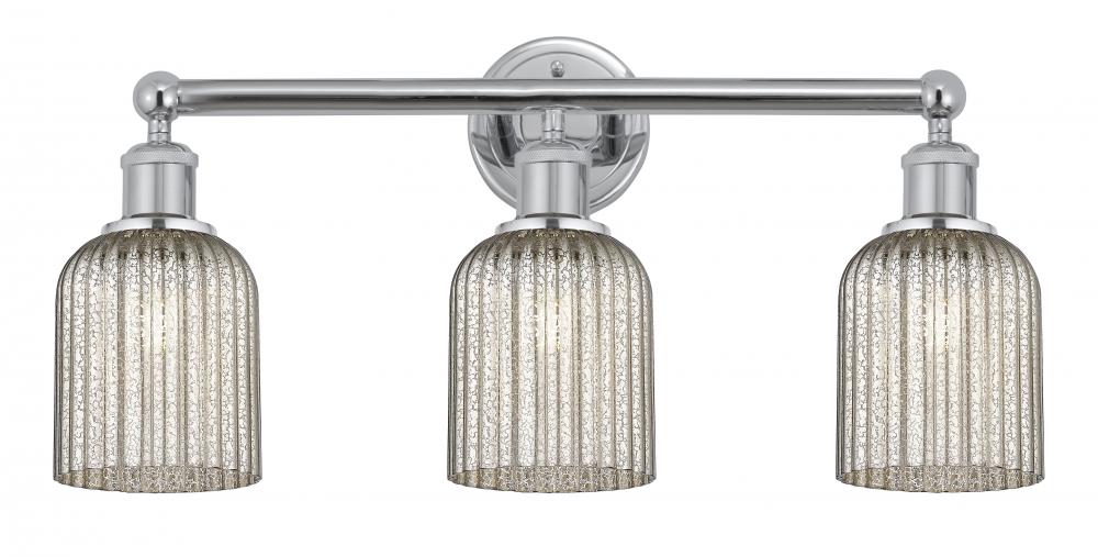 Bridal Veil - 3 Light - 23 inch - Polished Chrome - Bath Vanity Light