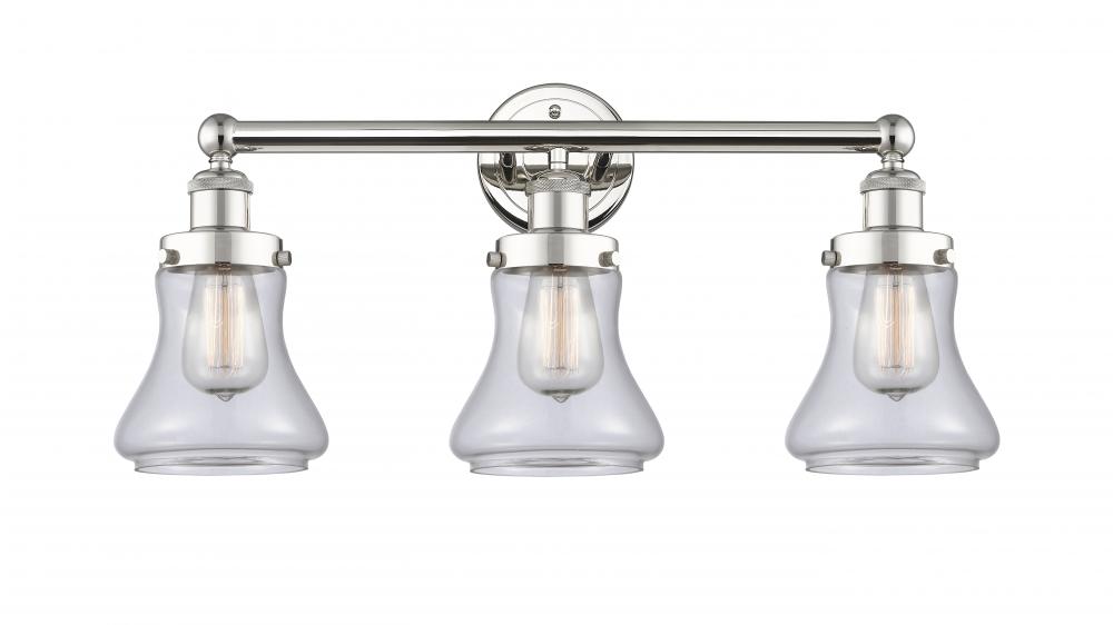 Bellmont - 3 Light - 24 inch - Polished Nickel - Bath Vanity Light